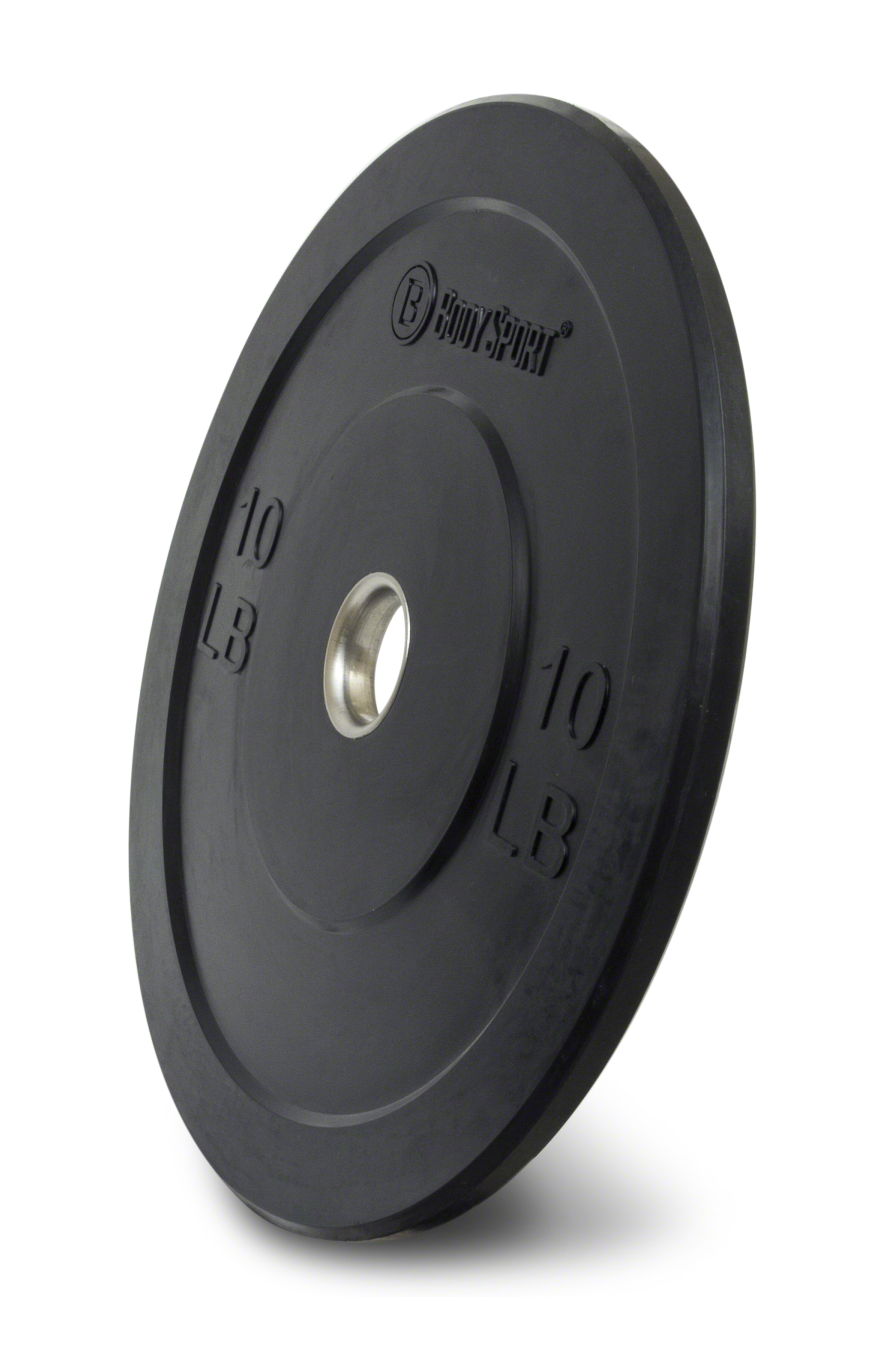 Body Sport 2 Rubber Olympic Bumper Plates for Body Building and Weight